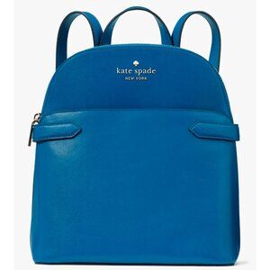 S Kate Spade Staci Dome Backpack Sapphire Ice Leather Blue Bag K7340 NWT $359